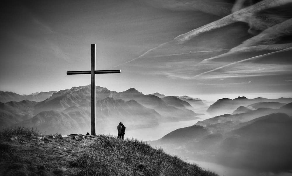Majestic Mountain Cross by Vito Guarino — canvas wall art