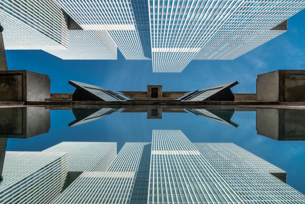 Modern City Reflections by Jaap Koer — canvas wall art