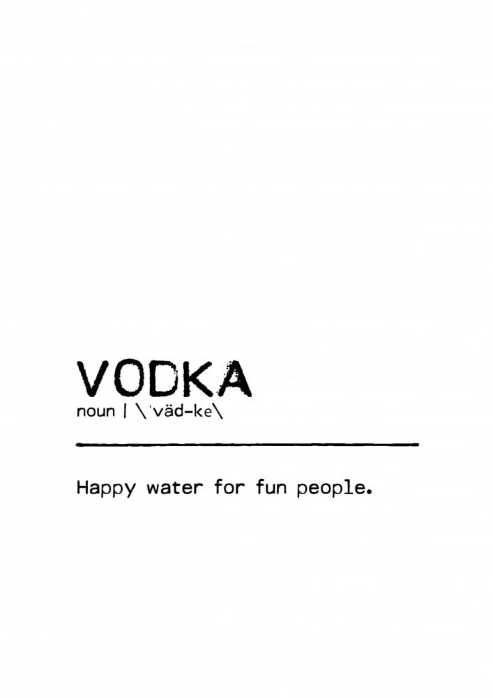 Vodka Happy Water Definition by Orara Studio — canvas wall art