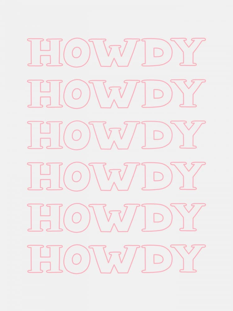 Pink Howdy Stack by Jolly and Dash — canvas wall art