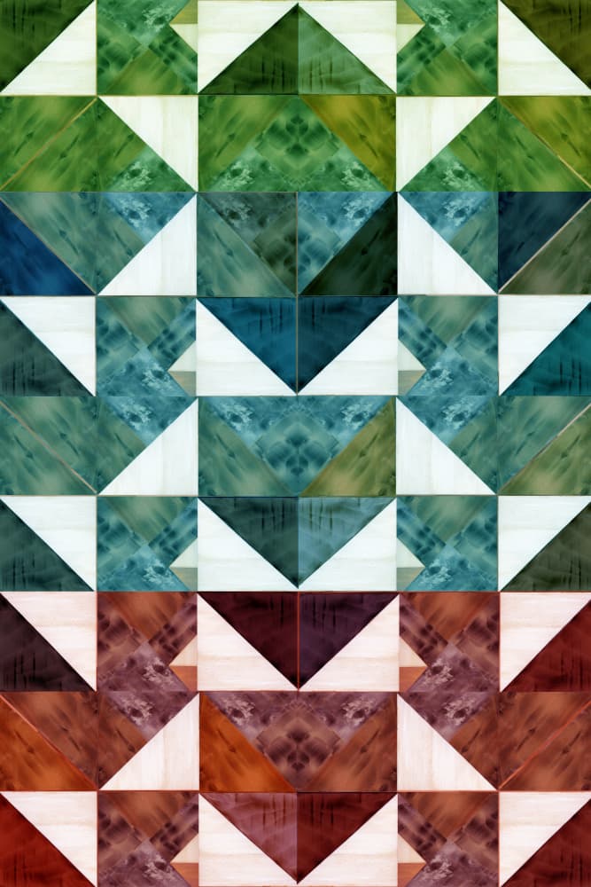 Geometric Gradient Mosaic by cartissi — canvas wall art