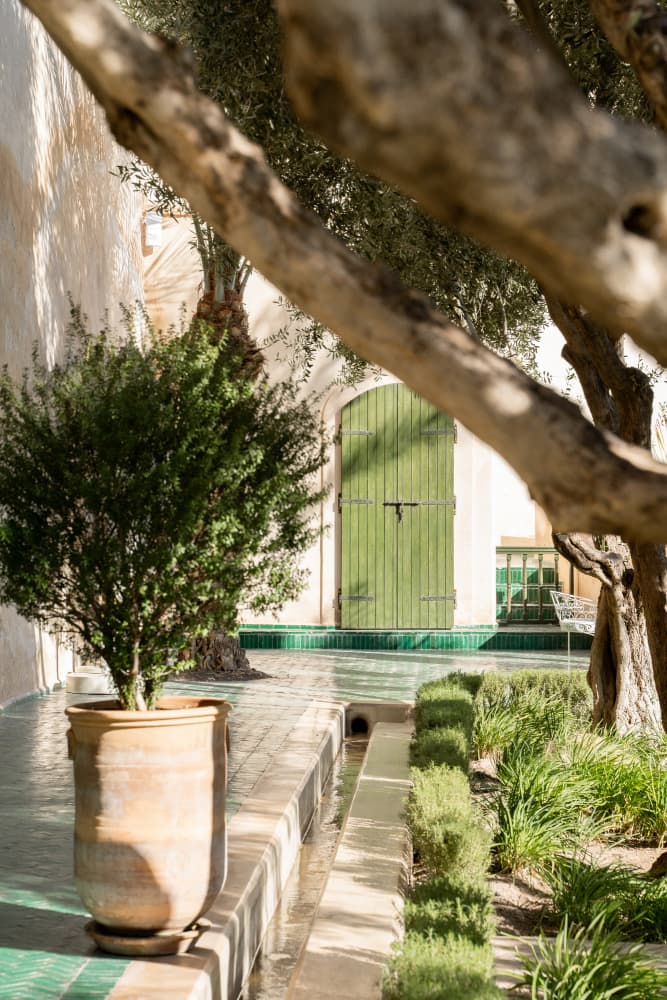 Tranquil Garden Courtyard by Henrike Schenk — canvas wall art
