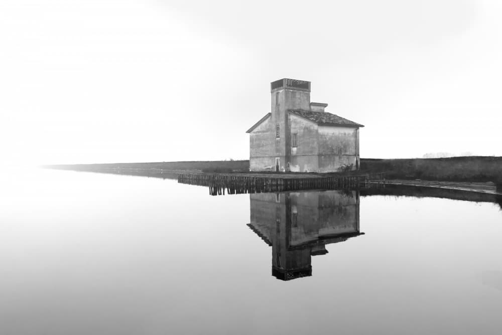 Misty Solitude Reflection by Emanuela Sol — canvas wall art