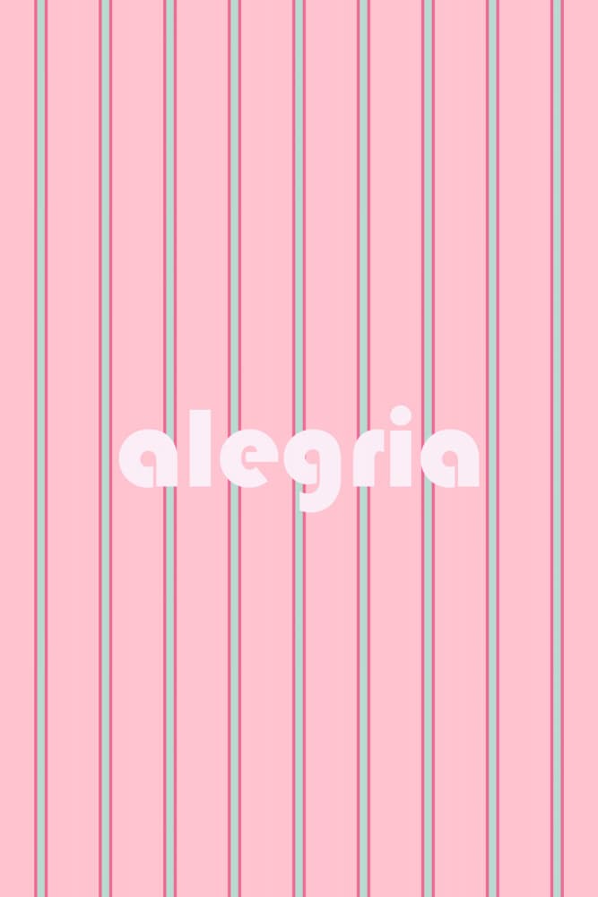 Alegria Pink Stripes by Karen Menzenbach — canvas wall art