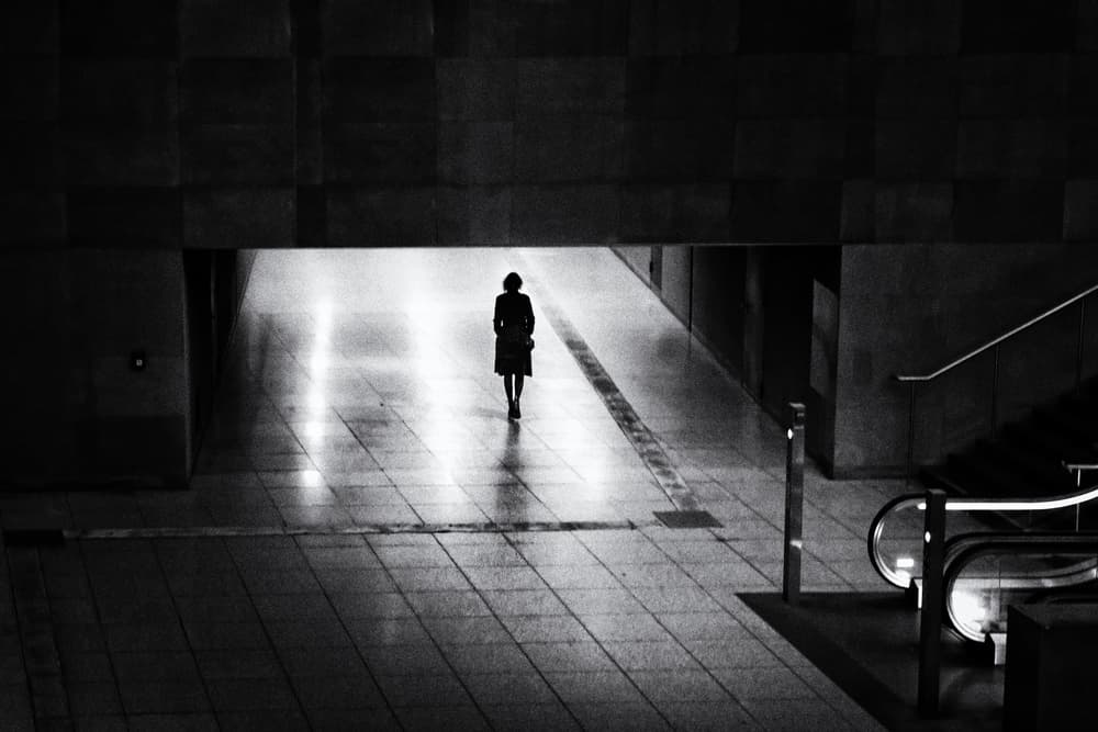 Solitary Subway Walk by Bruno Flour — canvas wall art