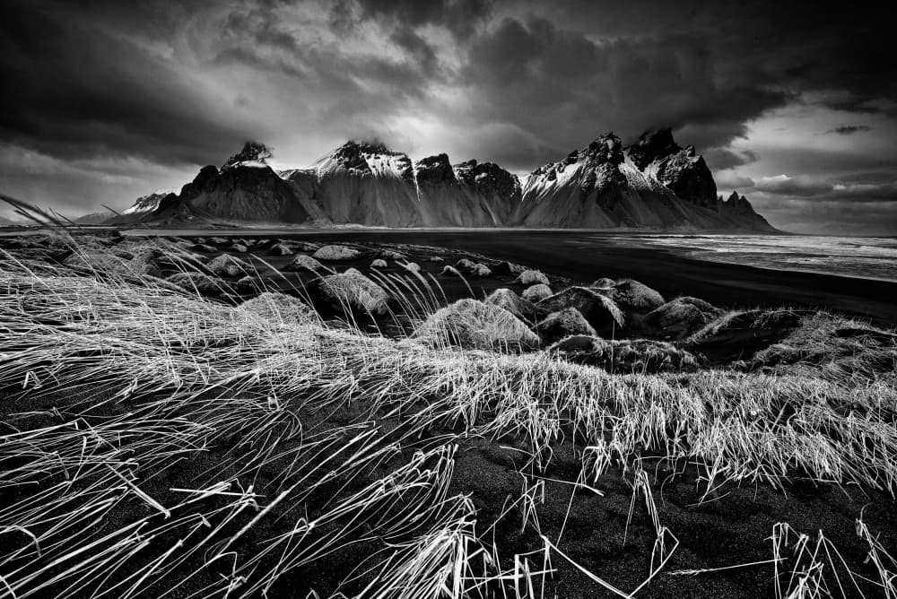 Wind Blown Black Beach by Trevor Cole — canvas wall art