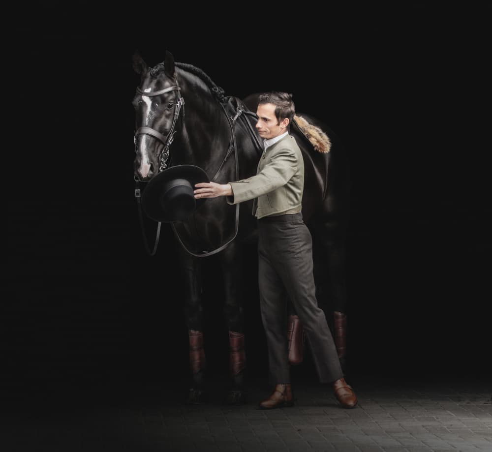 Spanish Horseman Portrait by Celine Weerink — canvas wall art