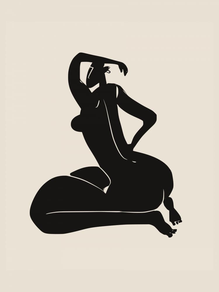 Elegant Nude Figure by Little Dean — canvas wall art