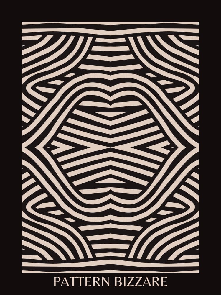 Abstract Curved Pattern by Little Dean — canvas wall art