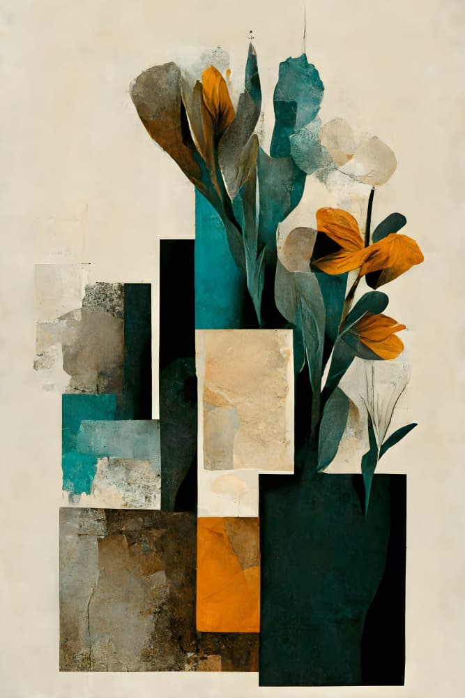 Floral Geometry by Treechild — canvas wall art