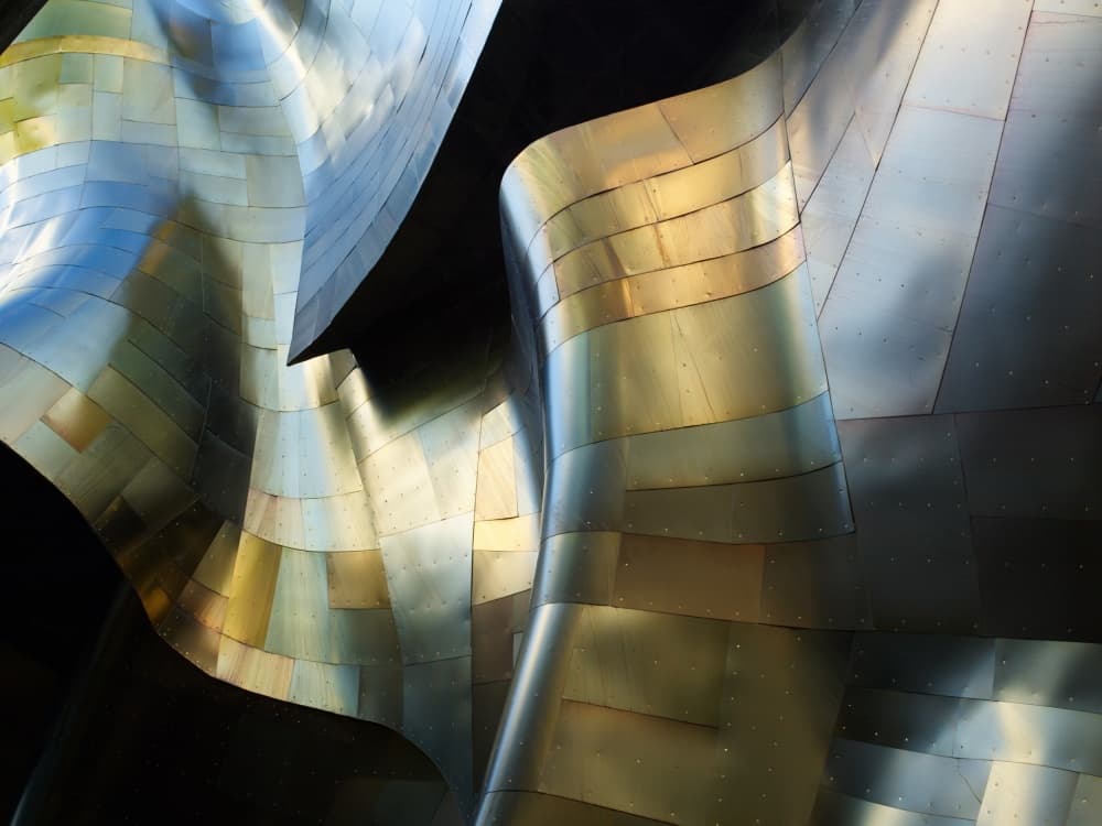 Modern Metallic Waves by David Reams — canvas wall art