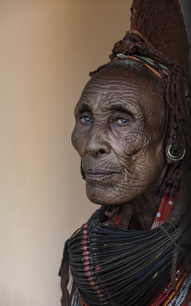 Blue Eyed African Elder by Elena Molina — canvas wall art