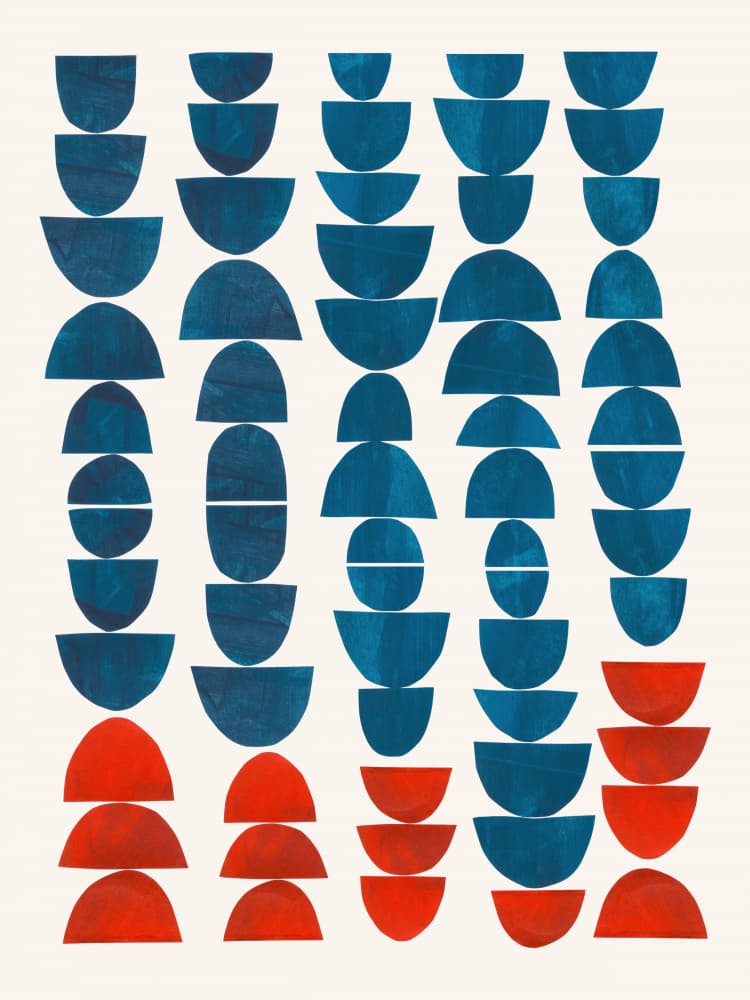 Colorful Curved Shapes by Ejaaz Haniff — canvas wall art