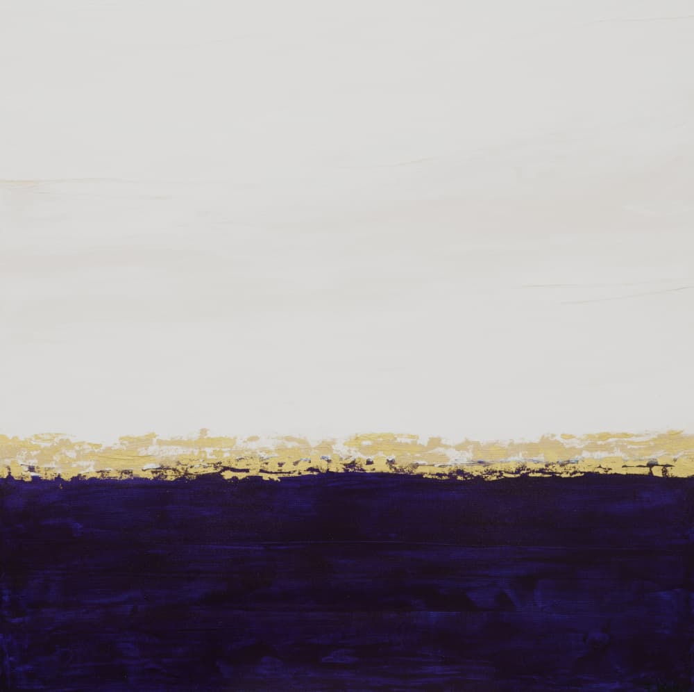 Deep Purple Gold Horizon by Françoise Wattré — canvas wall art