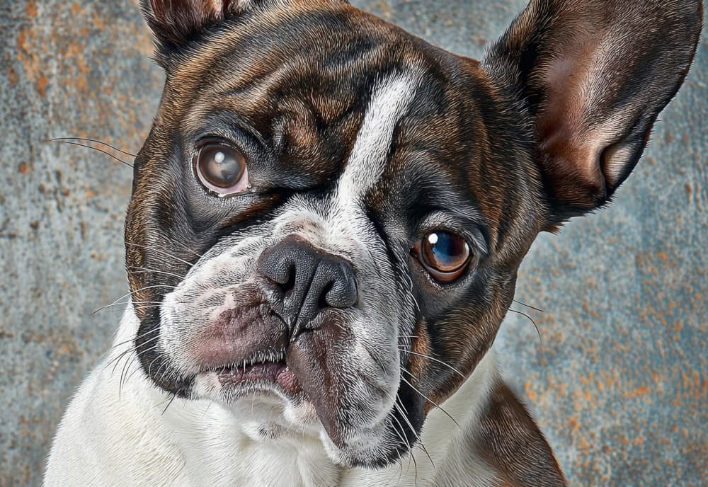 Curious French Bulldog by DDiArte — canvas wall art
