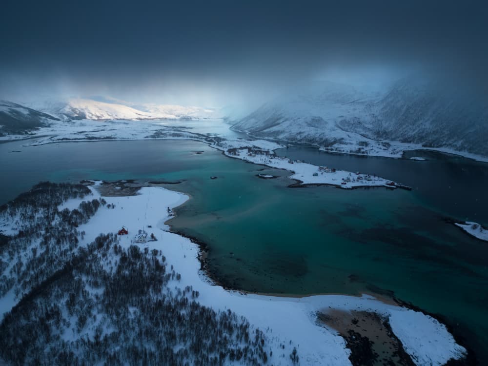 Winter Fjord Light by David Martin Castan — canvas wall art