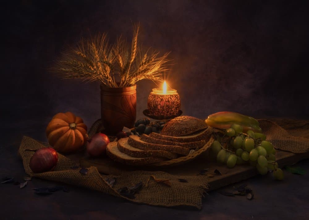 Candlelit Autumn Harvest by Jasmine Suo — canvas wall art