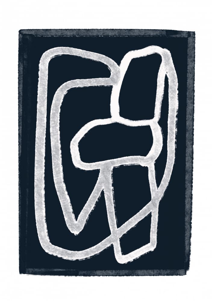 Abstract White Lines by Sharyn Bursic — canvas wall art
