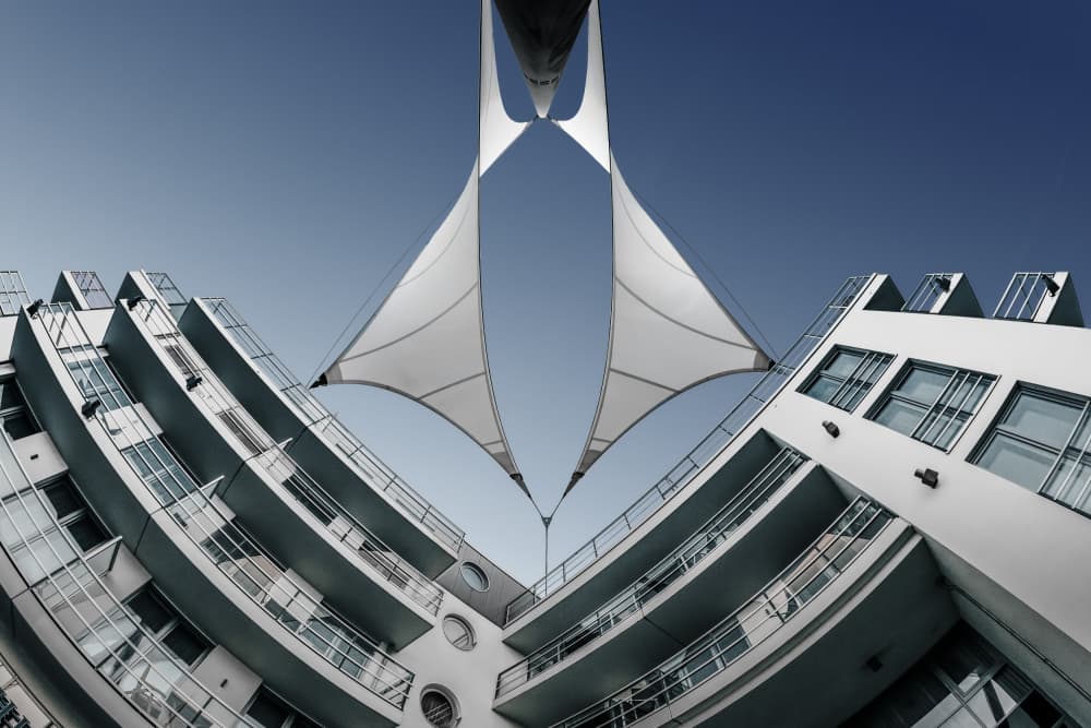 Architectural Curves and Sails by Michael Eßig — canvas wall art