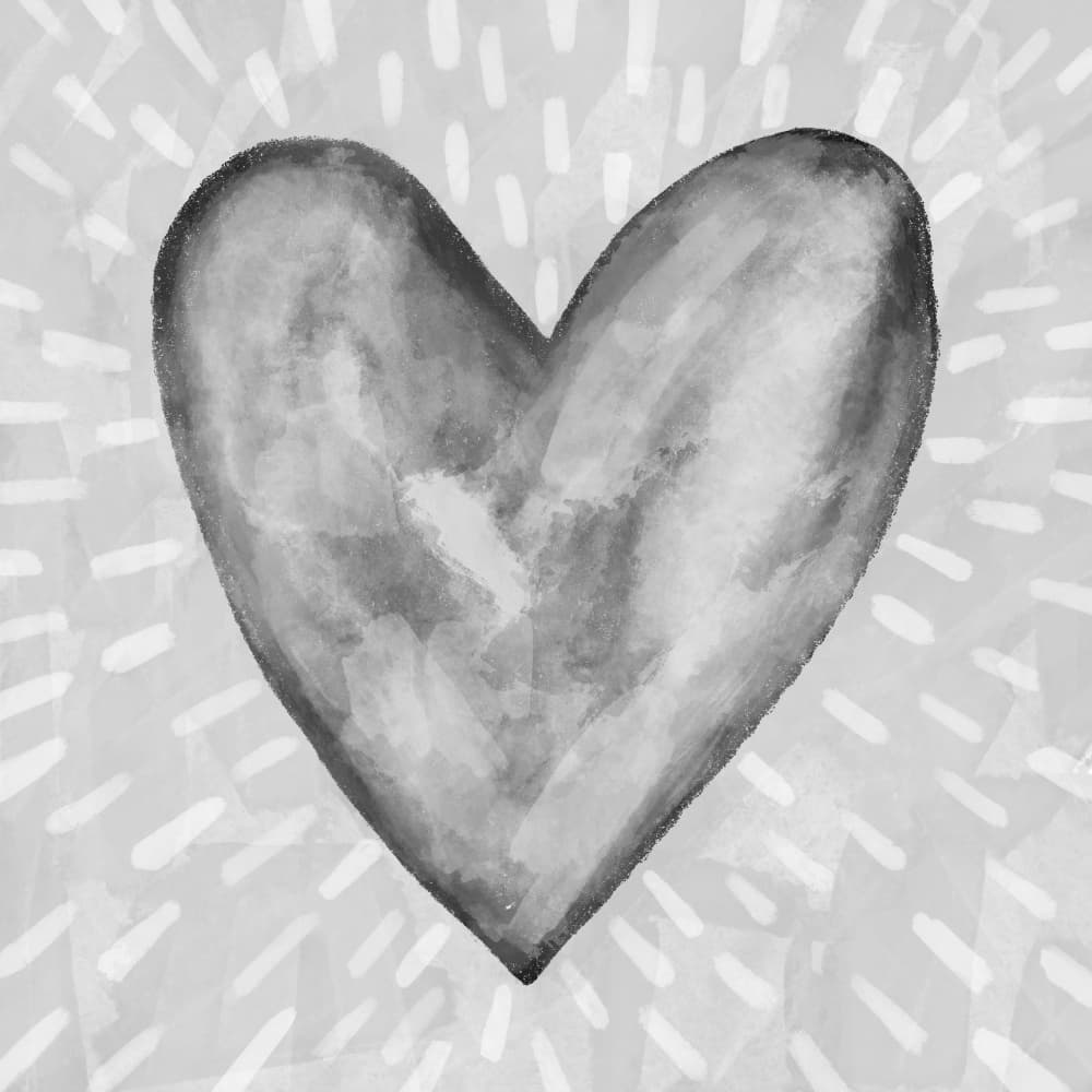 Soft Painted Heart by EMELIEmaria — canvas wall art
