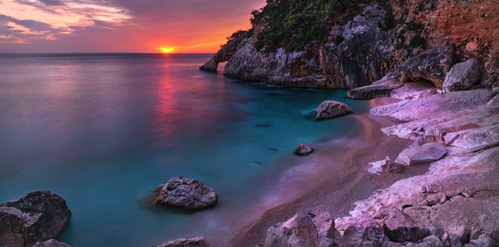 Colorful Beach Sunset by Gianluca Li Causi — canvas wall art