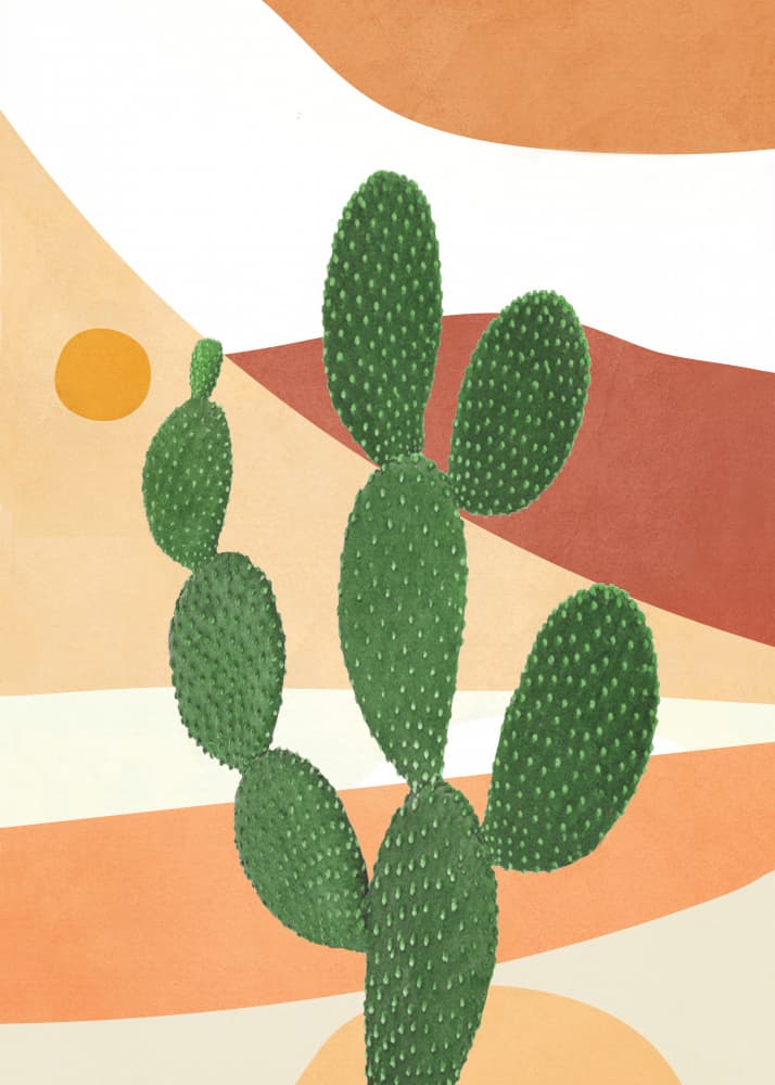 Abstract Cactus II by Flow Line — canvas wall art