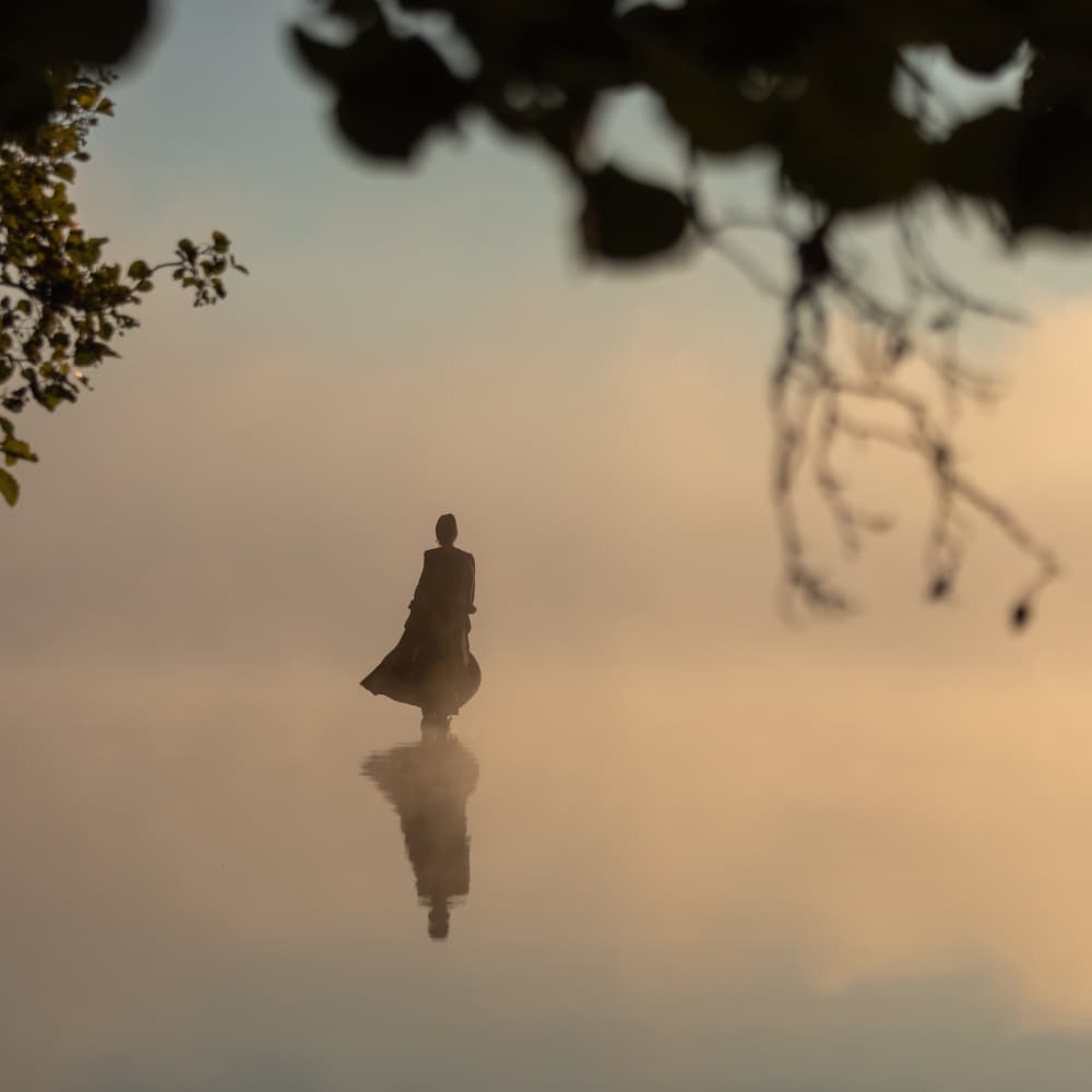 Misty Serene Reflection by Leszek Paradowski — canvas wall art