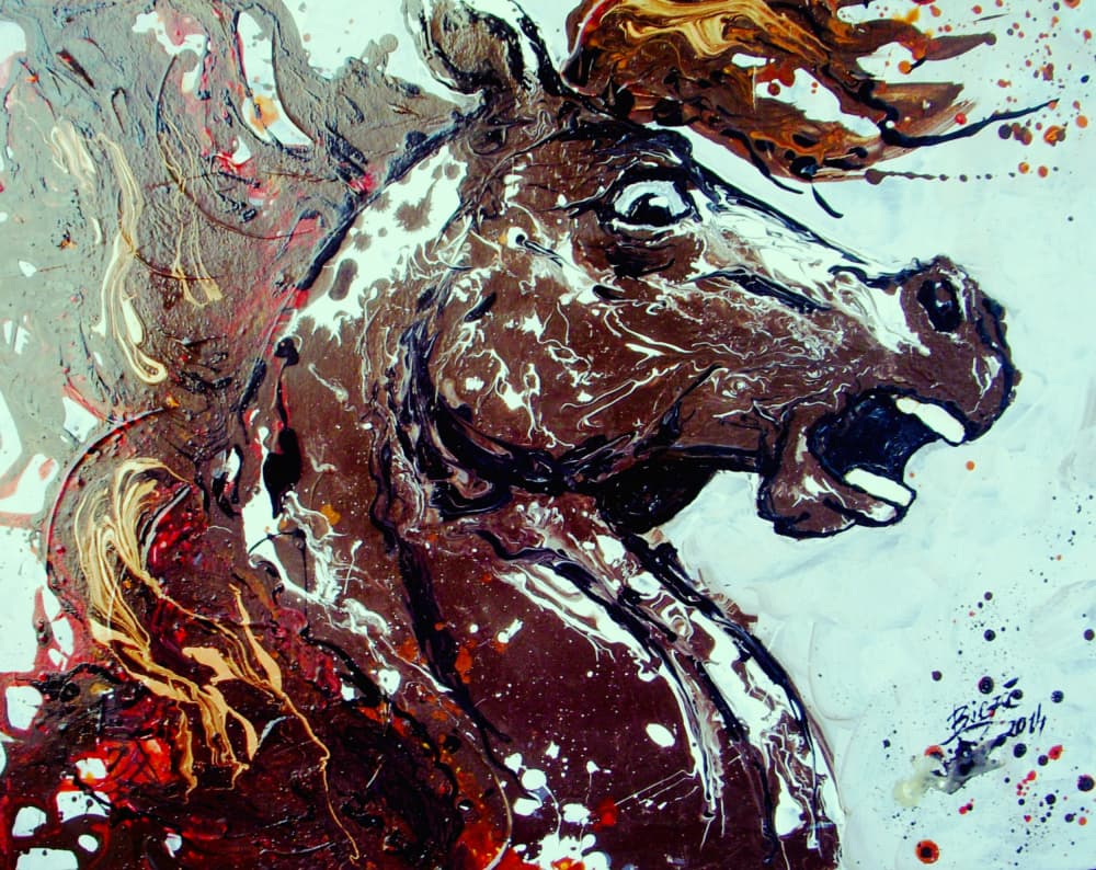 Spirited Horse Portrait by Anda Bieza — canvas wall art