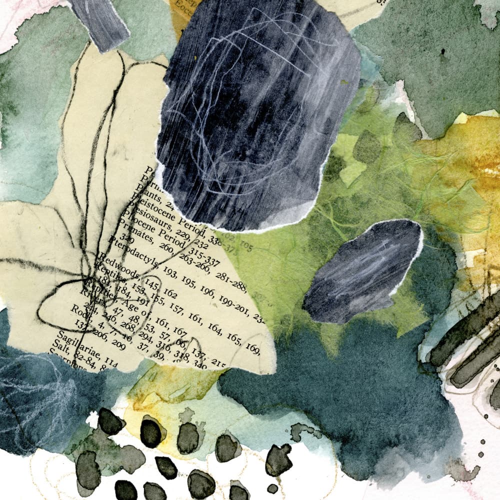 Earthy Abstract Collage by Olivia Joy StClaire — canvas wall art
