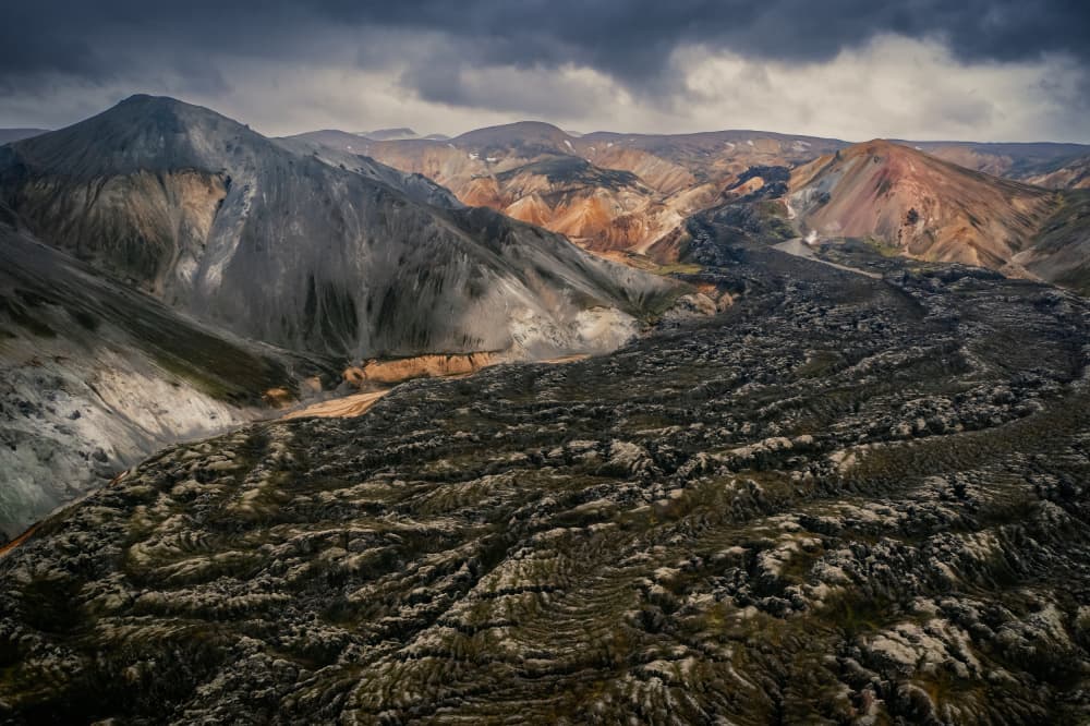 Dramatic Volcanic Mountains by Adrian Popan — canvas wall art