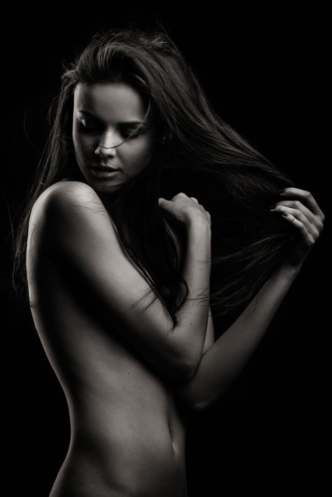 Sensual Female Portrait by Martin Krystynek MQEP — canvas wall art