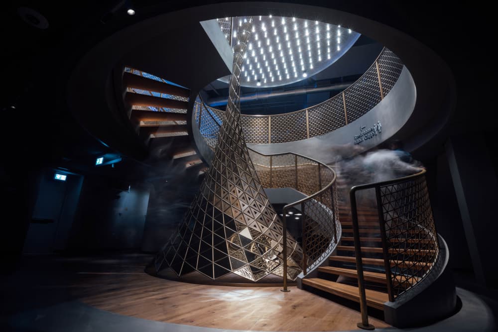Dramatic Spiral Staircase by Farid Kazamil — canvas wall art