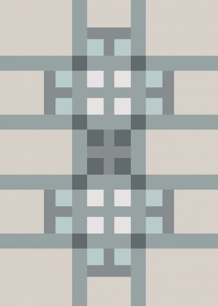Calm Plaid Grid by Paperago — canvas wall art