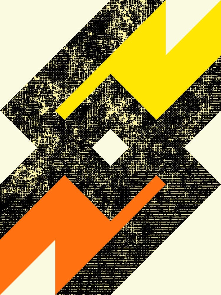 Dynamic Geometric Zigzags by Petr Strnad — canvas wall art