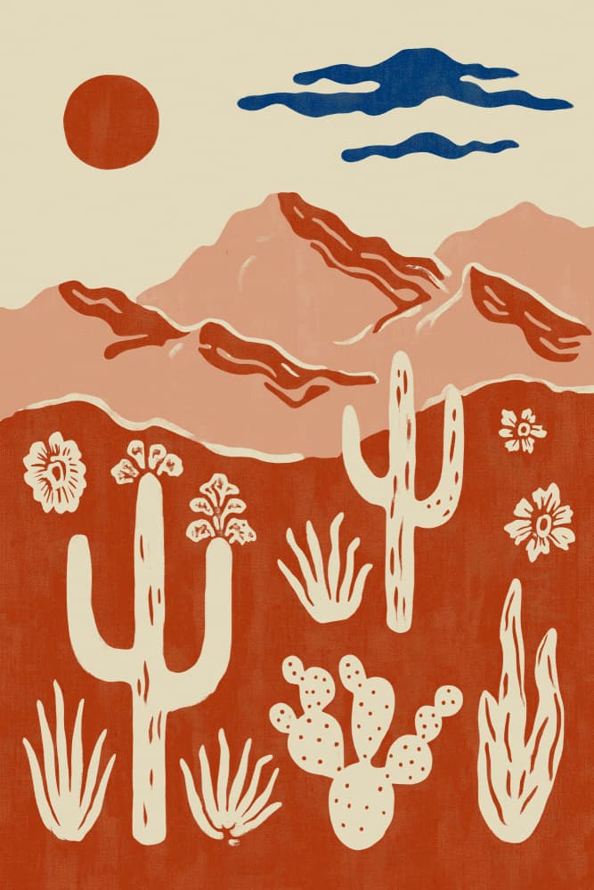 Desert heat by Treechild — canvas wall art