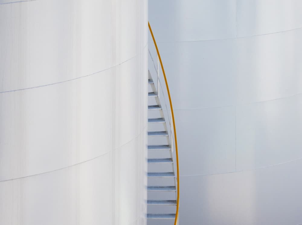 White Silo Stairs by HAN dong hee — canvas wall art