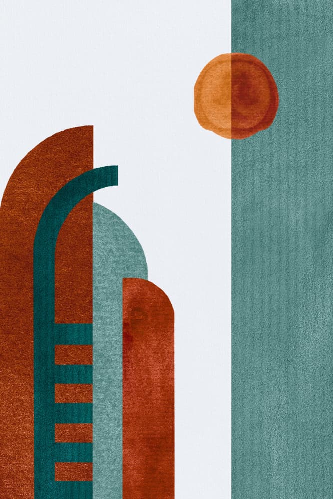 Earthy Geometric Sun by Iuliana Corbu — canvas wall art