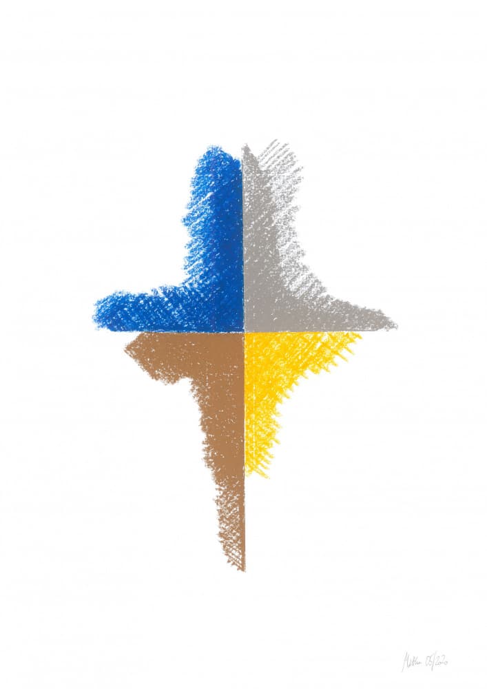 Vibrant Crayon Star by matthaus — canvas wall art