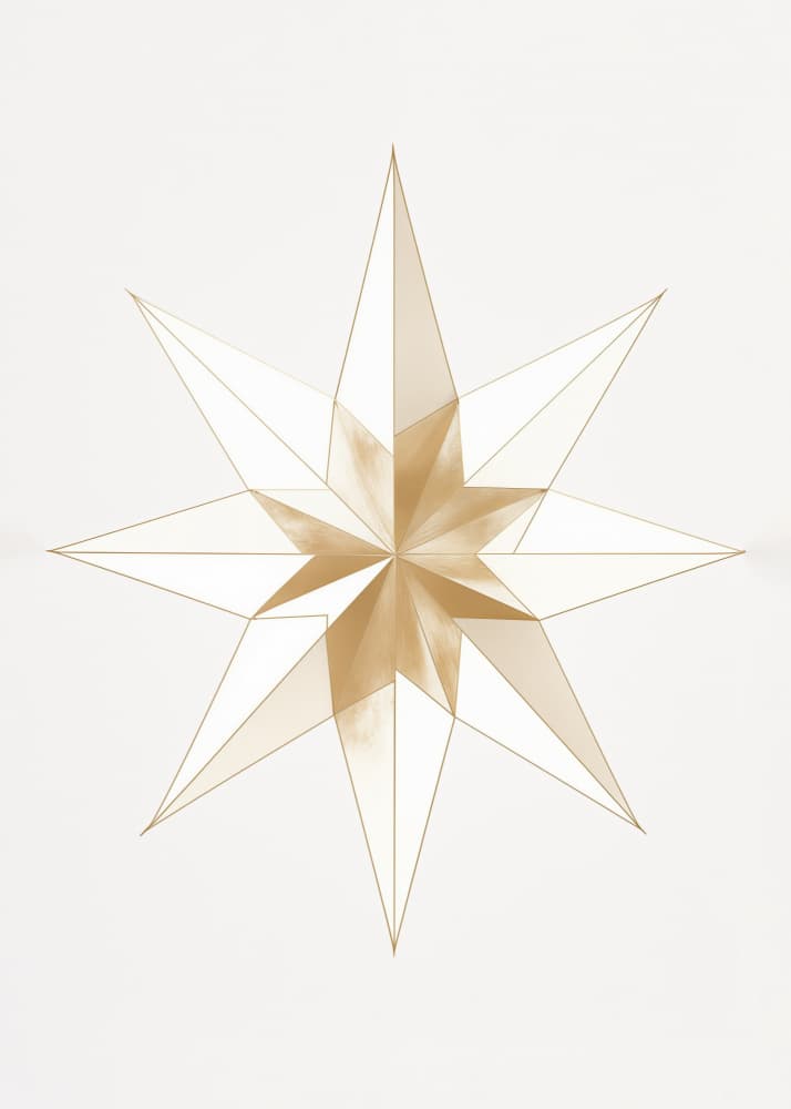 Radiant Golden Star by Andreas Magnusson — canvas wall art