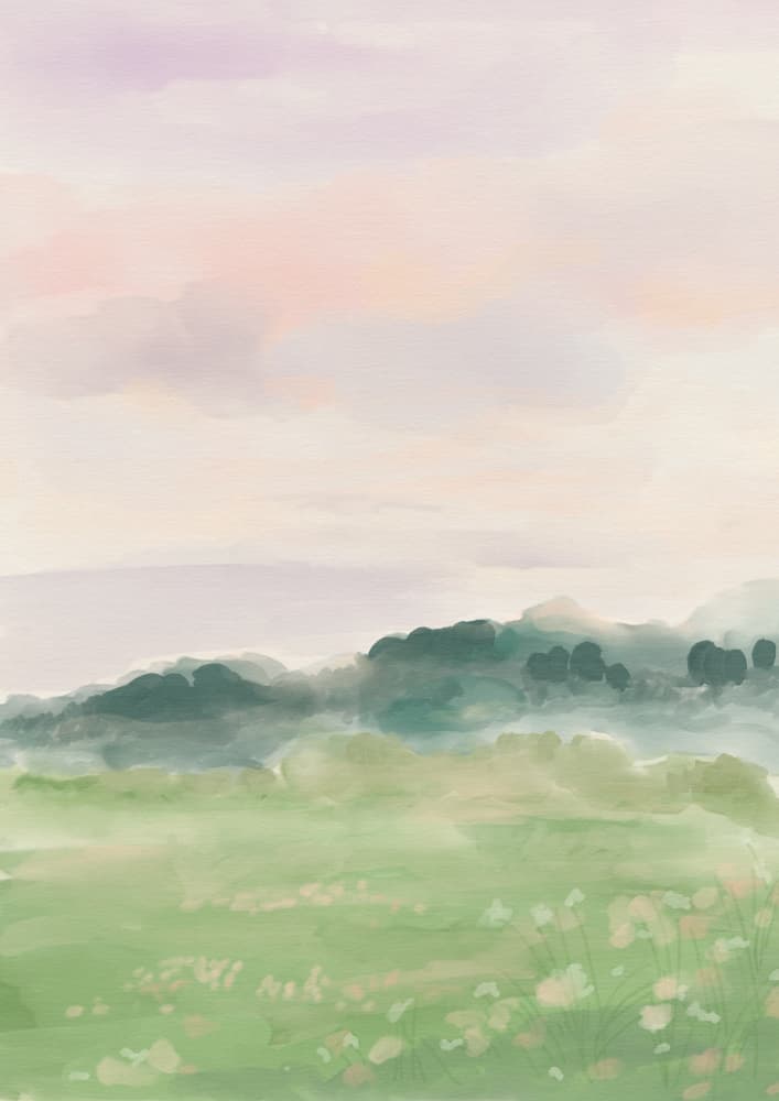 Misty Morning Fields