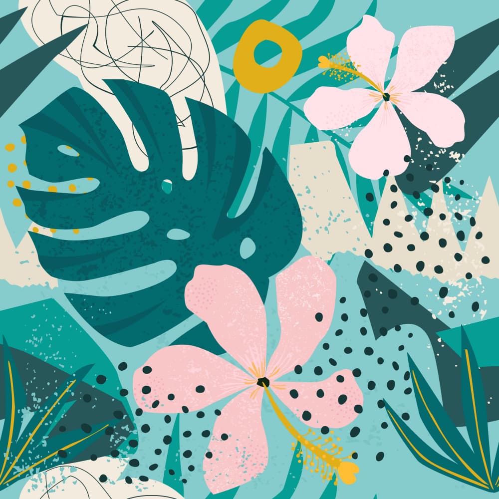 Vibrant Tropical Abstract by Angelina Bambina — canvas wall art
