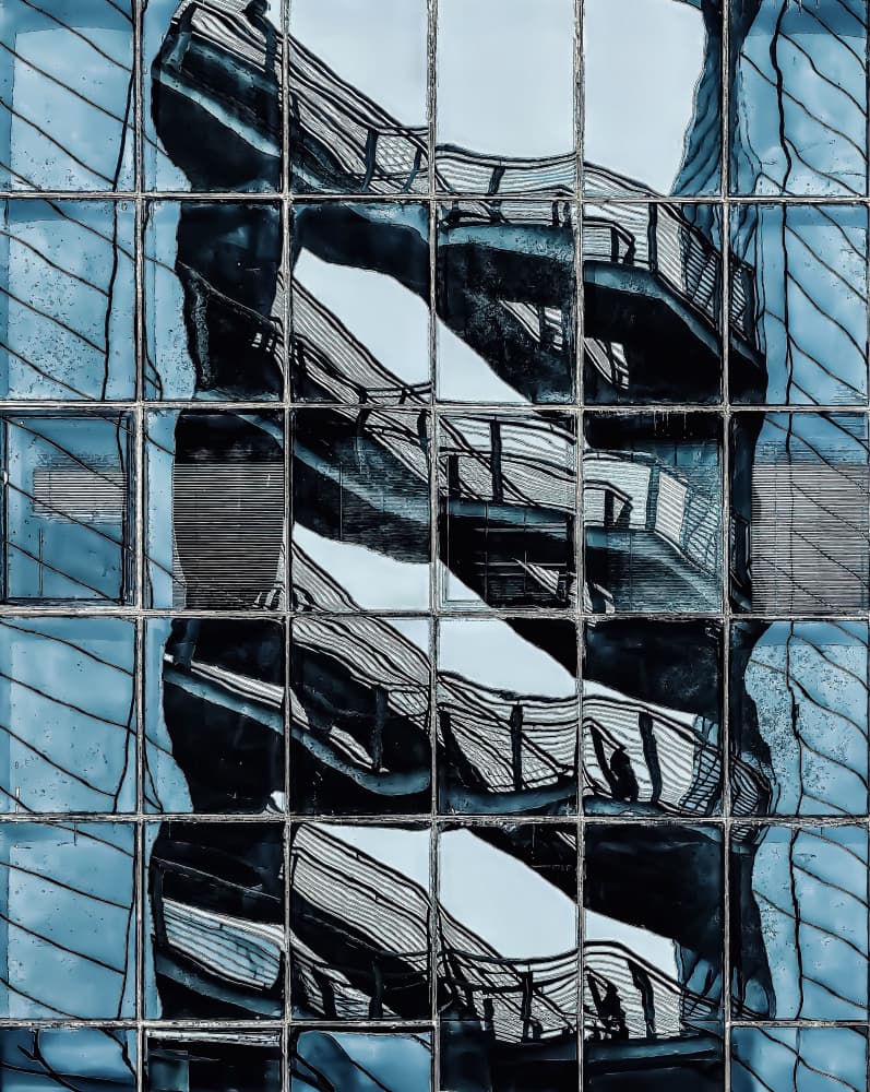 Abstract Staircase Reflection by Arnon Orbach — canvas wall art