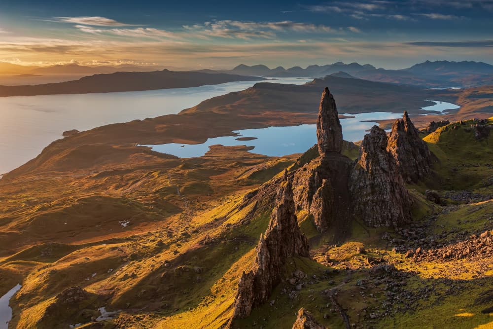 Old Man of Storr Golden Hour by Luigi Ruoppolo — canvas wall art