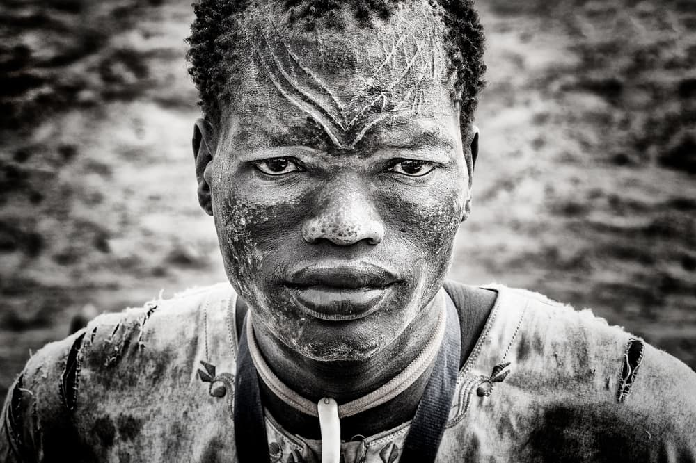 Intense Scarification Portrait by Joxe Inazio Kuesta Garmendia — canvas wall art