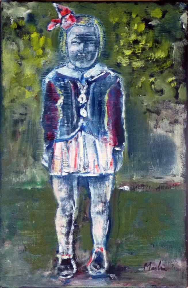 Standing Young Girl by Pascal Marlin — canvas wall art