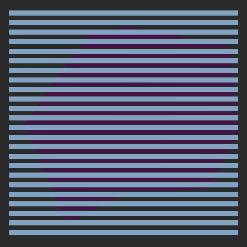 Modern Blue Purple Stripes by Carlos Perez Del Moro — canvas wall art