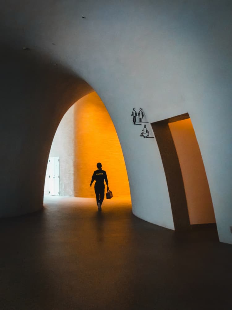 The light and shadow of the curved wall by Yi-Tang Wang — canvas wall art