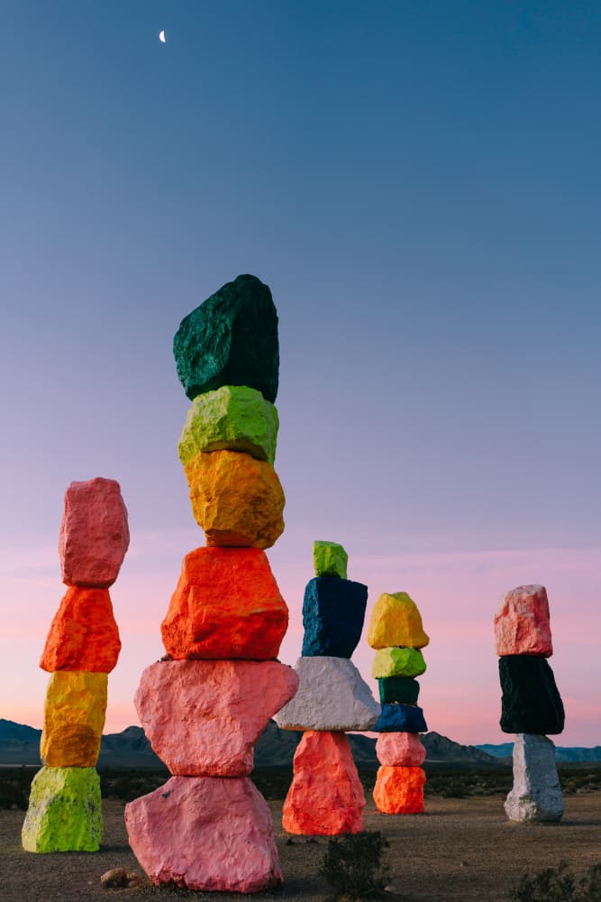 Desert Rainbow Rocks by Bethany Young — canvas wall art