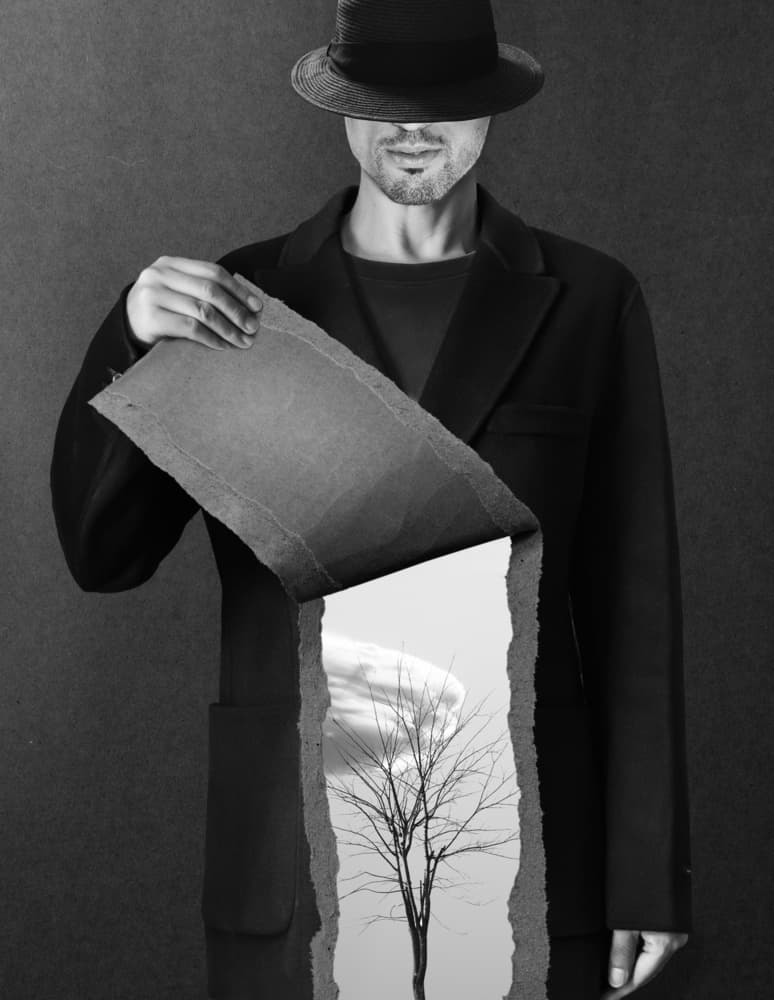 Man Reveals Winter Tree by Biao Huang — canvas wall art