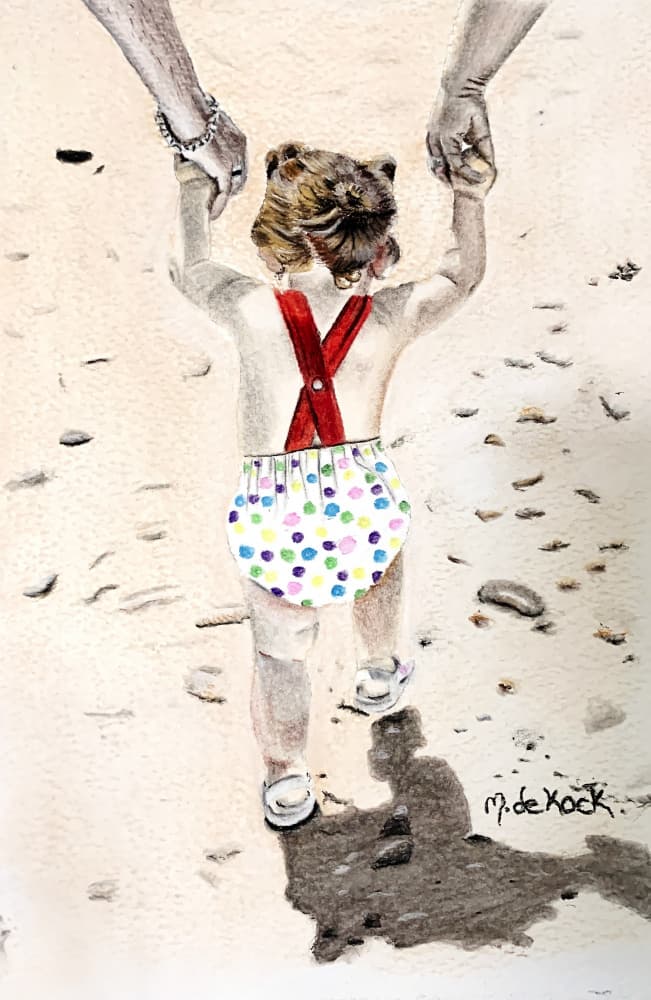 First Steps Beach Walk by Marchelle de Kock — canvas wall art
